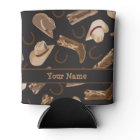 Western Cowboy Boots Casquettes Nom noir Personnal