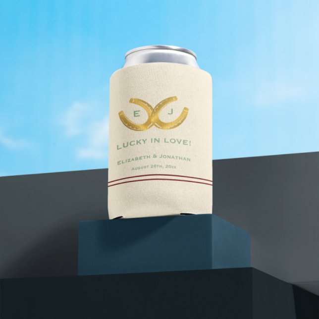 Rafraîchisseur Pour Canette Western Horseshoe Mariage (Créateur téléchargé)