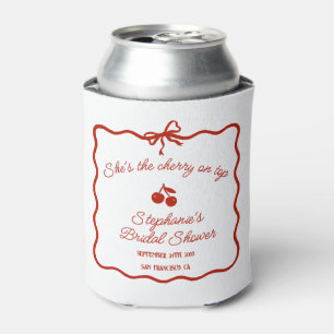 Rafraîchisseur Pour Canette Whimsy Red Elle est la cerise sur la Fête des mari