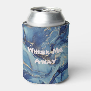 Rafraîchisseur Pour Canette Whisk me away Blue Marble Monogrammed