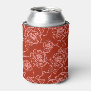 Rafraîchisseur Pour Canette Whispers of Rose, Elegant Line Art Floral