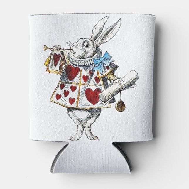Rafraîchisseur Pour Canette White Rabbit Alice Wonderland Hearts (Devant)