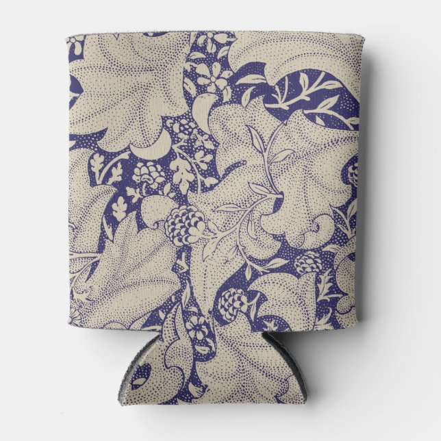 Rafraîchisseur Pour Canette William Morris Wallflower bleu damas floral (Devant)