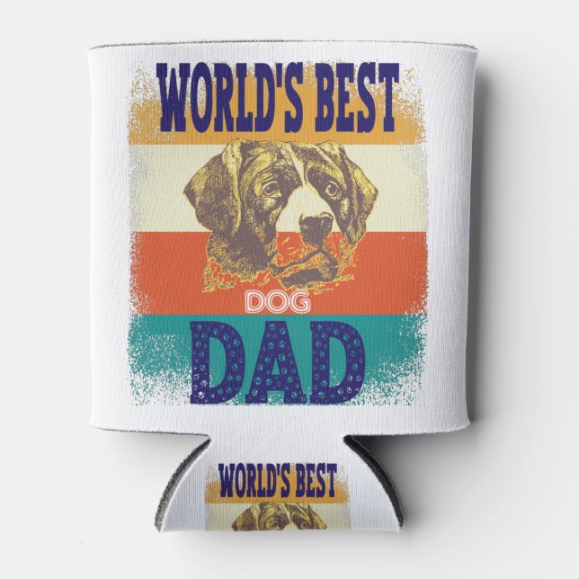 Rafraîchisseur Pour Canette world's best dog dad (Devant)