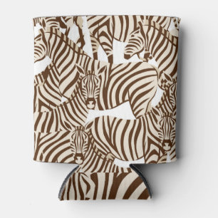 Rafraîchisseur Pour Canette Zèbres, savane sauvage, motif sans soudure