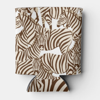 Rafraîchisseur Pour Canette Zèbres, savane sauvage, motif sans soudure