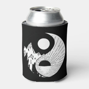 Rafraîchisseur Pour Canette Zen Yin Yang noir blanc