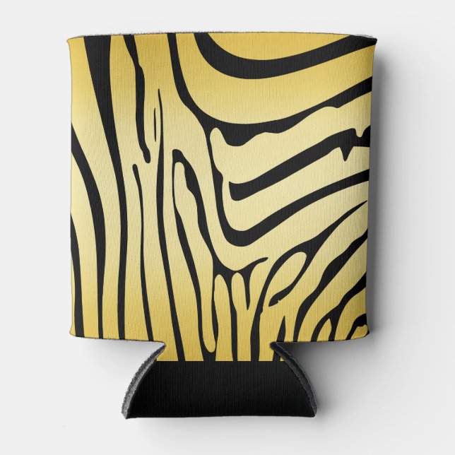 Rafraîchisseur Pour Canette Zesty Zebra Yellow (Devant)