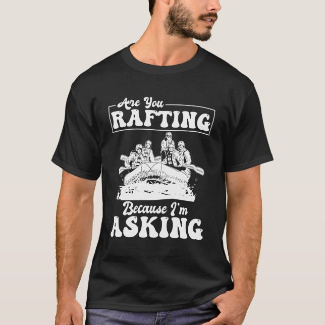 Rafter Boating Water White Whitewater Rafting T-Shirt (Front)