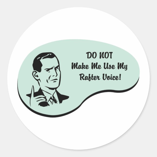 Rafter Voice Classic Round Sticker (Front)