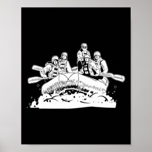 Rafting - Boating White Water Rafter  Poster