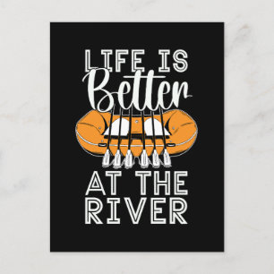 Rafting Life Is Better Kayak Paddling Canoe Paddle Holiday Postcard
