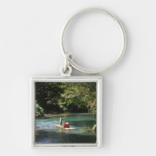 Rafting on the Martha Brae River, Falmouth, Keychain