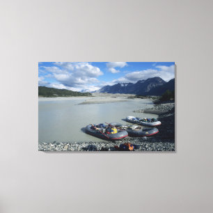 Rafting the Alsek River downstream Canvas Print