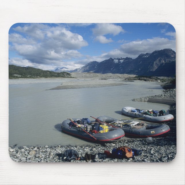 Rafting the Alsek River downstream Mouse Pad (Front)