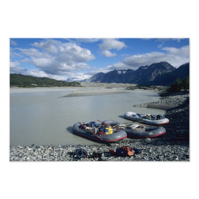 Rafting the Alsek River downstream Photo Print (Front)