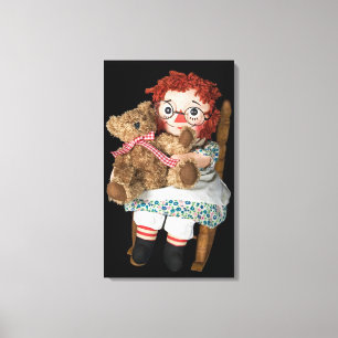 Rag Doll and Teddy Bear Canvas Print