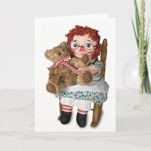 Rag doll and teddy bear card (Front)