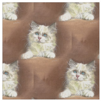 Rag Doll Kitten art Fabric