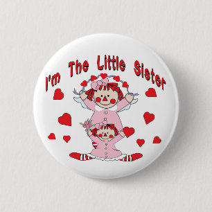 Rag Doll Little Sister 2 Inch Round Button