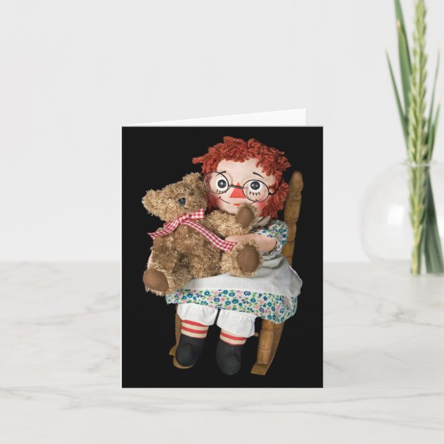 Rag doll with teddy bear card (Front)