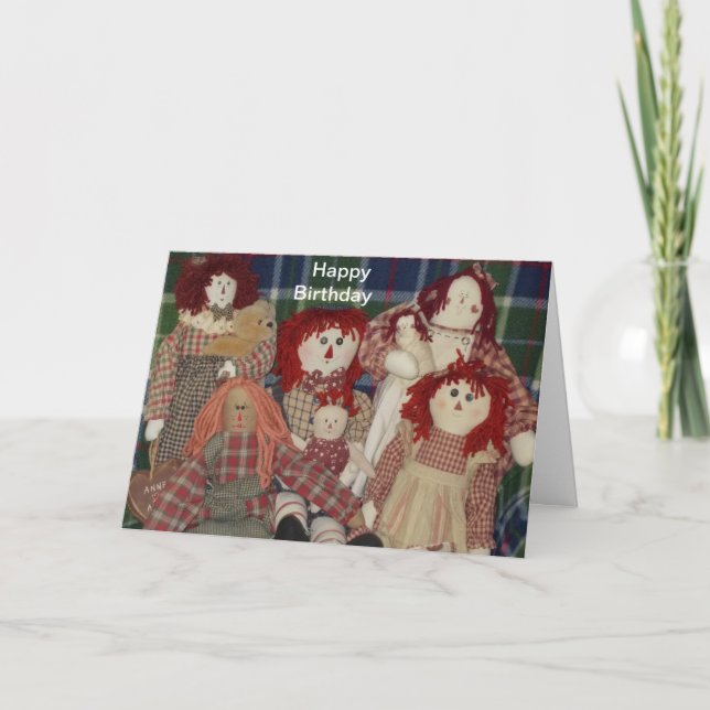 Rag Dolls Greeting Card - Birthday (Front)