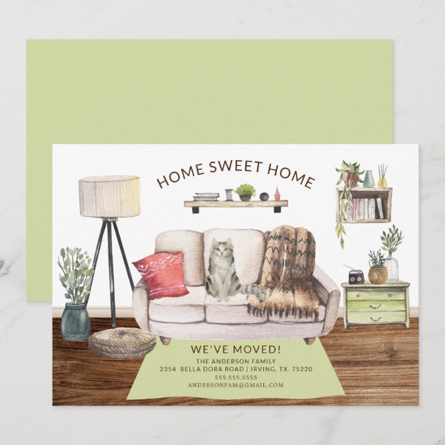 Ragamuffin Cat Moving Announcement (Front/Back)