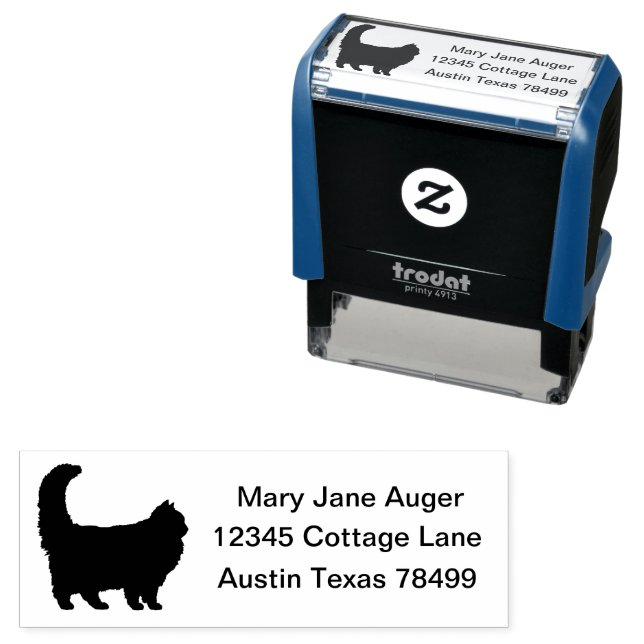 Ragamuffin Cat Personalized  Self-inking Stamp (In Situ)