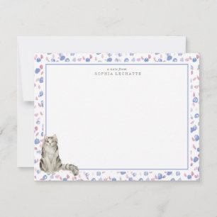 Ragamuffin Cat Personalized Stationery Card