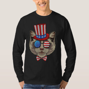Ragdoll 4th Of July American Ragdoll Cat Usa Uncle T-Shirt
