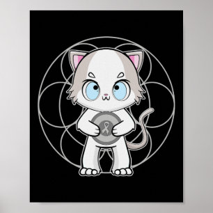 Ragdoll Cat Anime Kitten Dyslexia Awareness  Poster