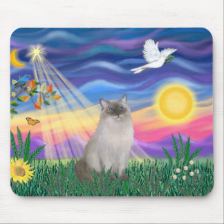 Ragdoll Cat (Blue Point) - Twilight Mouse Pad
