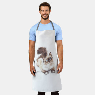 Ragdoll cat by Artist GV Hemmings Apron