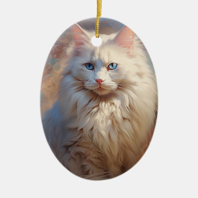 Ragdoll cat ceramic ornament (Front)