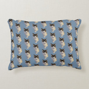 Ragdoll cat, Dusty Blue Accent Pillow