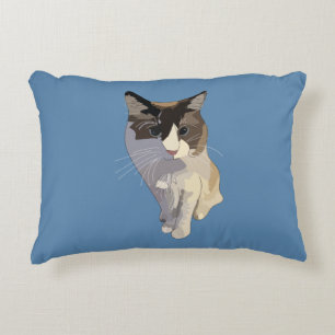 Ragdoll cat, Dusty Blue Accent Pillow