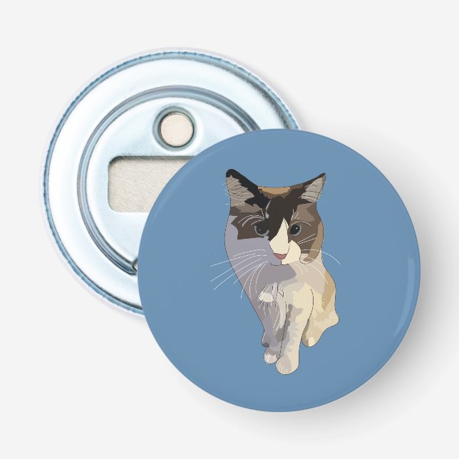 Ragdoll cat, Dusty Blue Bottle Opener (Front)
