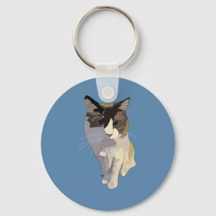 Ragdoll cat, Dusty Blue Keychain