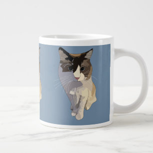 Ragdoll cat, Dusty Blue Large Coffee Mug