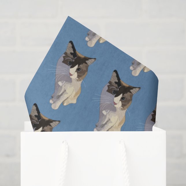 Ragdoll cat, Dusty Blue Tissue Paper (Gift Bag)