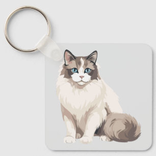 Ragdoll Cat Keychain