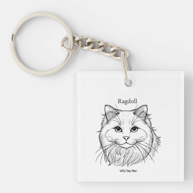 Ragdoll Cat Keychain (Front)