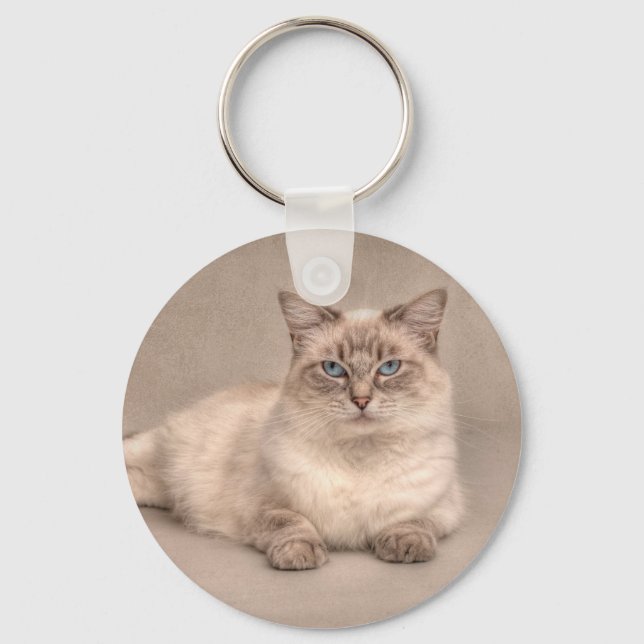 Ragdoll Cat Keychain (Front)