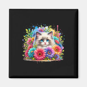 Ragdoll Cat Mom Mother39s Day Watercolor Colourful Magnet