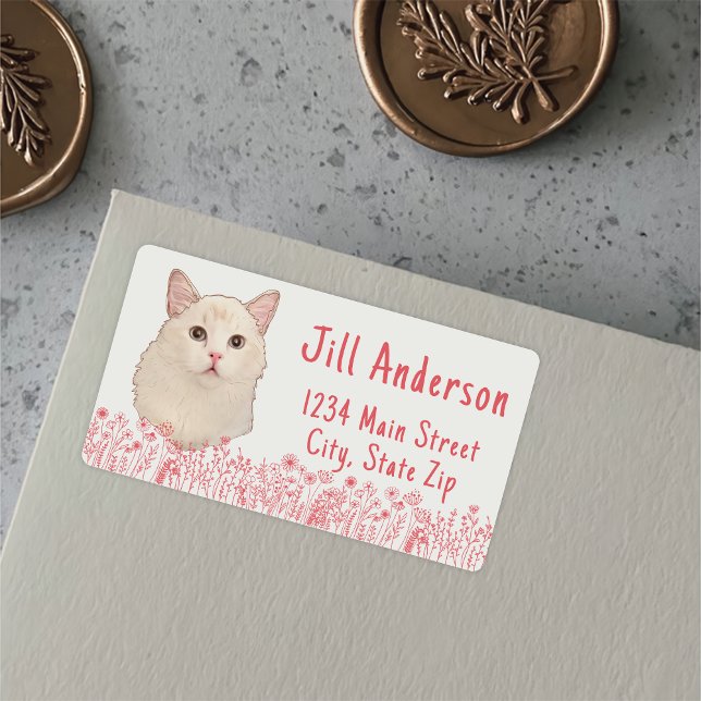 Ragdoll Cat Personalized Hand Drawing Label (Creator Uploaded)