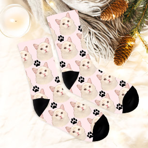 Ragdoll Cat Personalized Hand Drawing Socks