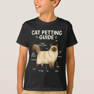 Ragdoll Cat Petting Guide Funny Cat Lover  T-Shirt