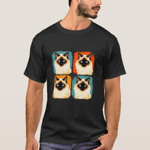Ragdoll Cat Pop Art Funny for Cat Owners and Lover T-Shirt