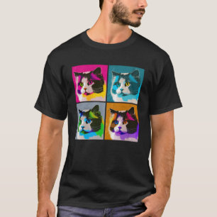 Ragdoll Cat Pop Illustration Colourful Animal Men T-Shirt