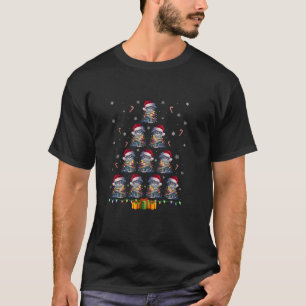 Ragdoll Cat Santa Hat Xmas Lights Men Women Christ T-Shirt